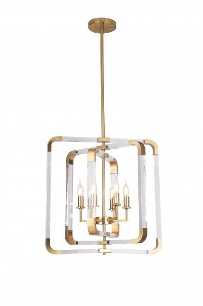 Steel with Acrylic Square Frame Chandelier - LV LIGHTING