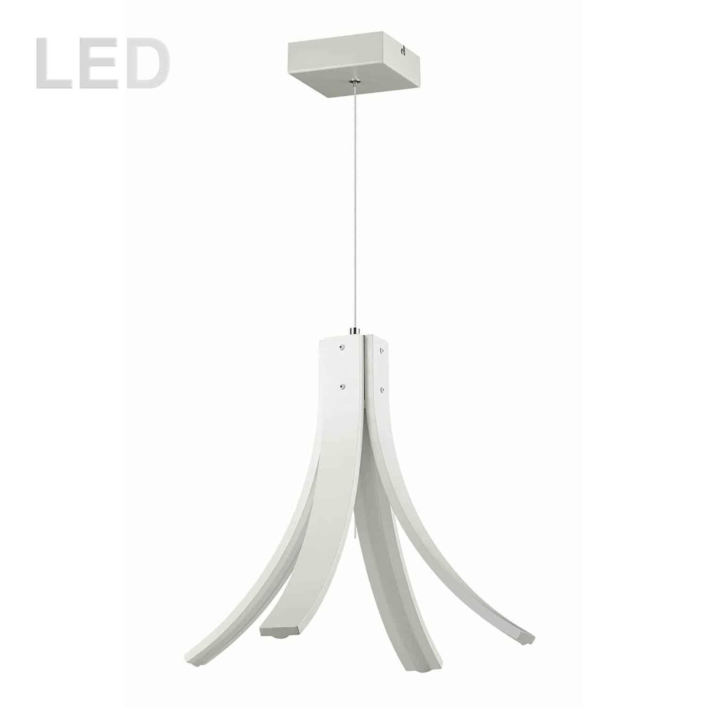 LED Matte White Quad Split Pendant - LV LIGHTING