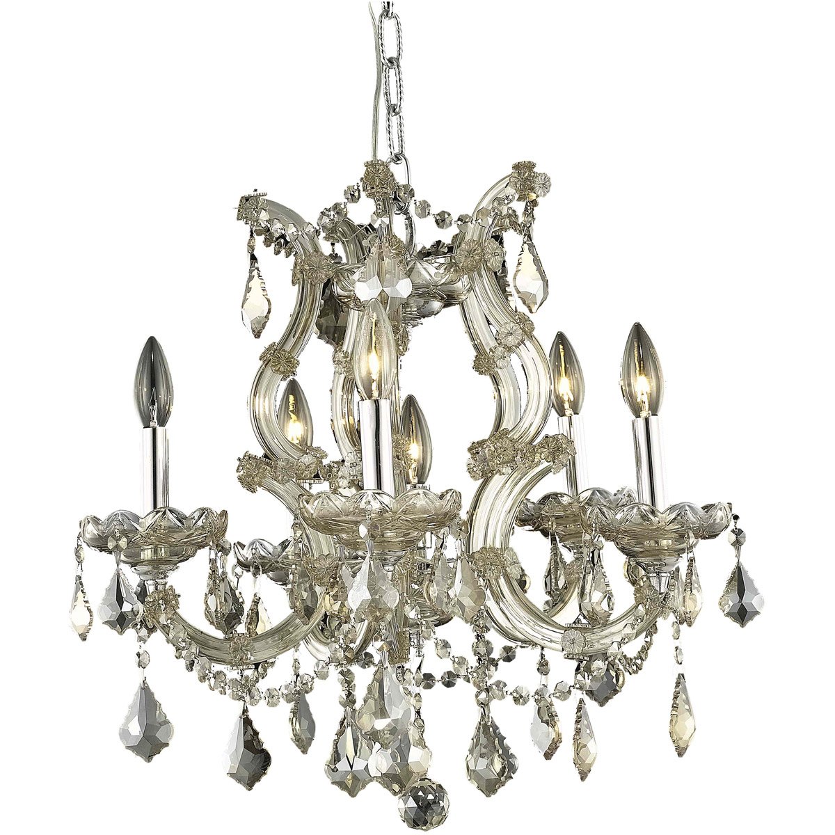 Light Gold with Crystal Chandelier - LV LIGHTING