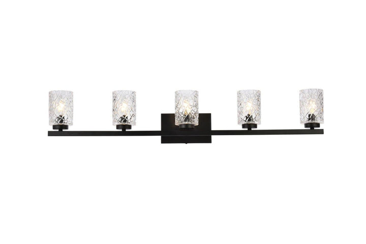 Satin Nickel with Clear Shade Vanity Light - LV LIGHTING