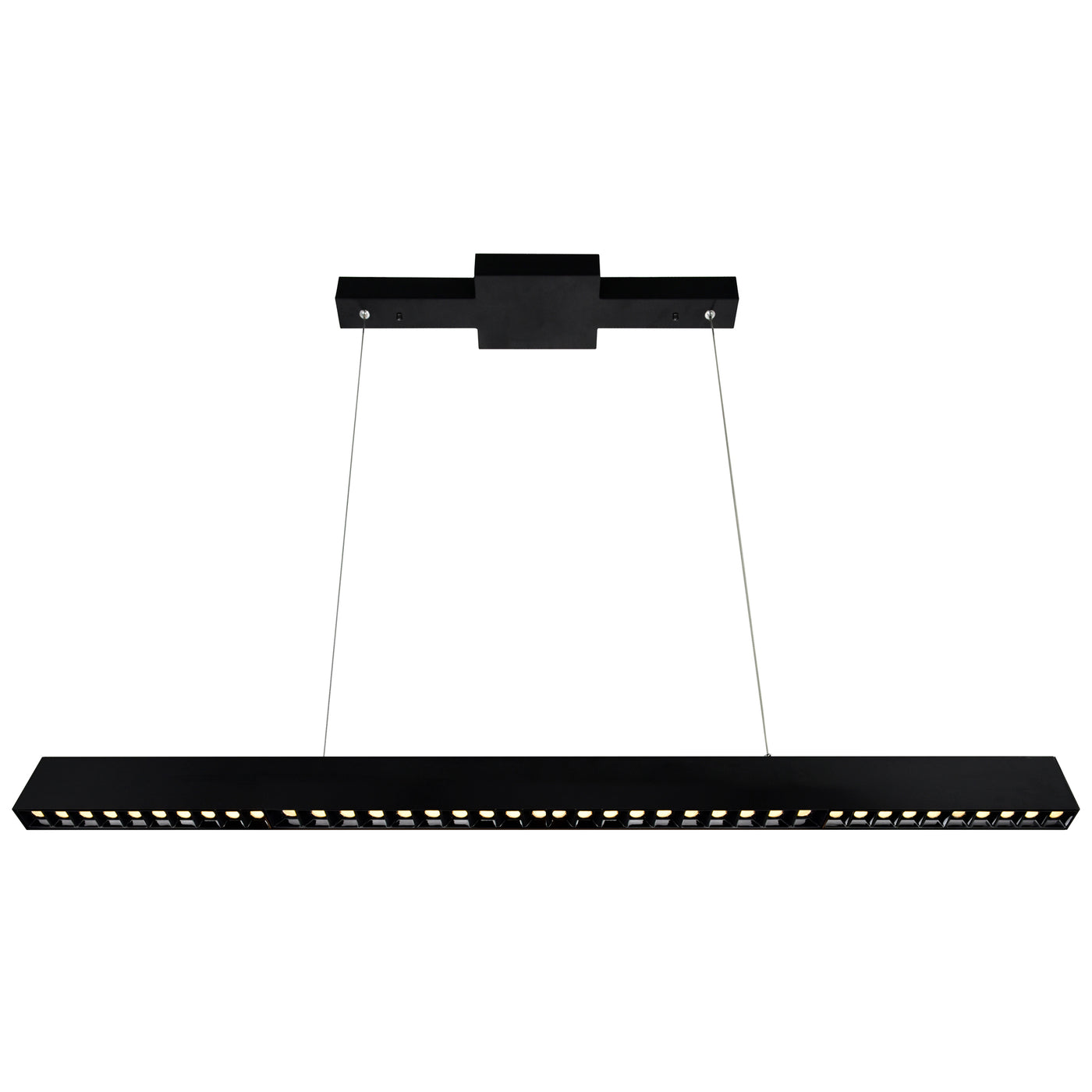 LED Black Frame with Spot Light Linear Pendant