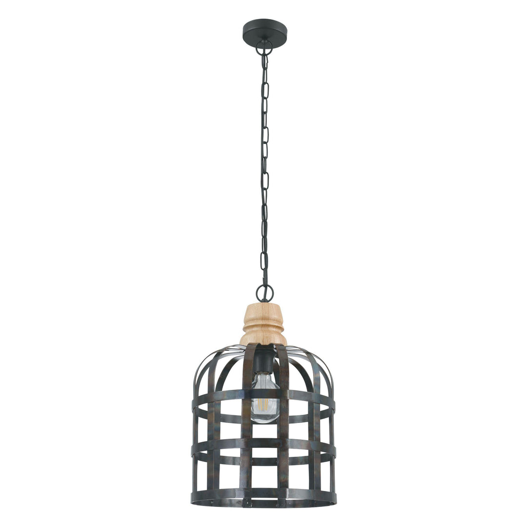 Black with wood Pendant - LV LIGHTING