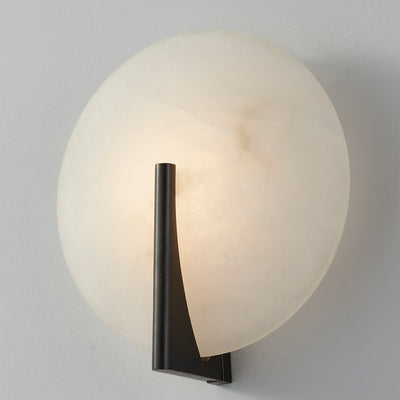 LED Steel Frame with Alabaster Shade Wall Sconce