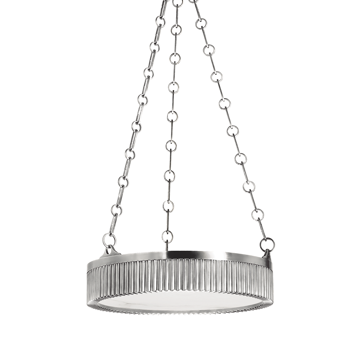 Steel with Alabaster Diffuser Round Pendant