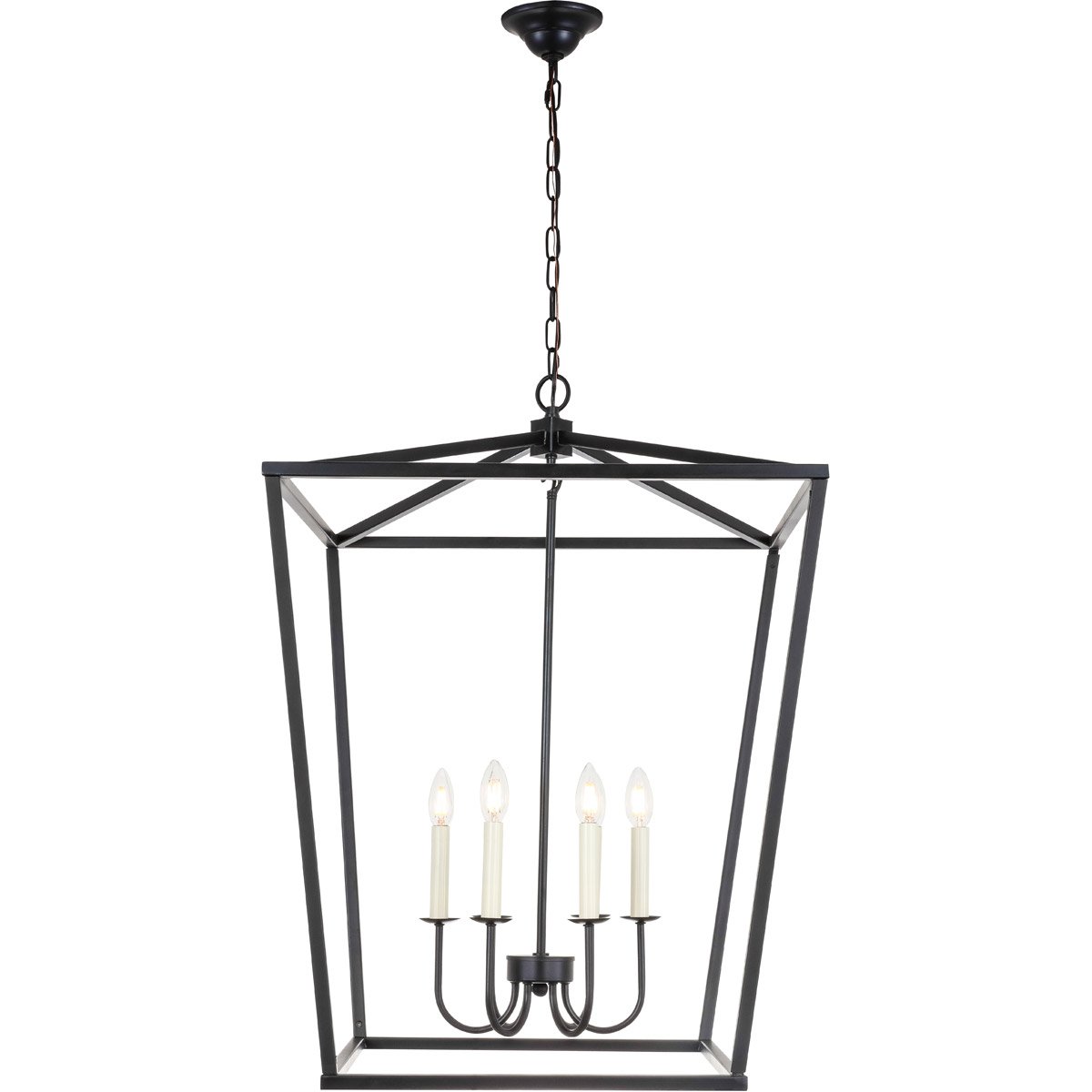 Matte Black Chandelier - LV LIGHTING