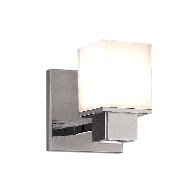 Steel with Opal Matte Glass Shade Wall Sconce
