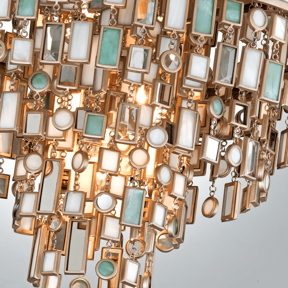 Dolcetti Silver with Mixed Shells Chandelier - LV LIGHTING