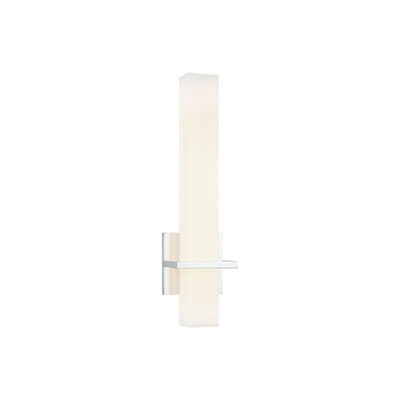 LED Steel Frame with White Glass Shade Wall Sconce