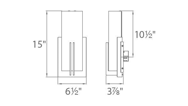 LED Aluminum Frame with Opal Glass Diffuser Wall Sconce - LV LIGHTING