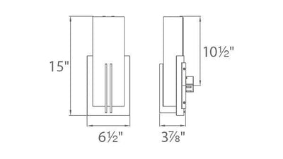 LED Aluminum Frame with Opal Glass Diffuser Wall Sconce - LV LIGHTING