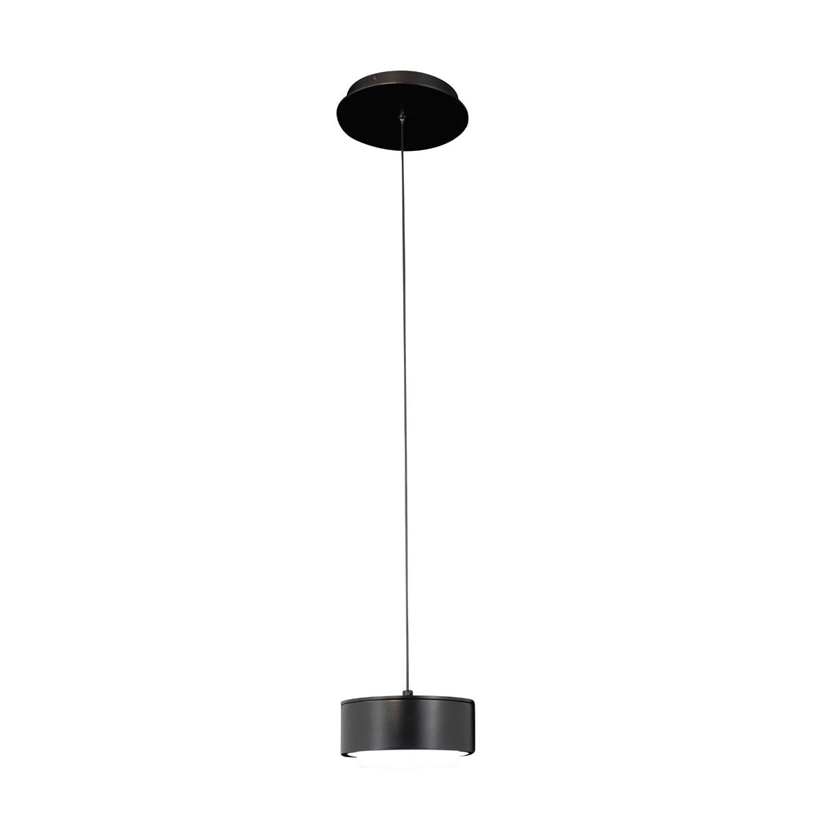 LED Black Frame with Glass Diffuser Pendant - LV LIGHTING