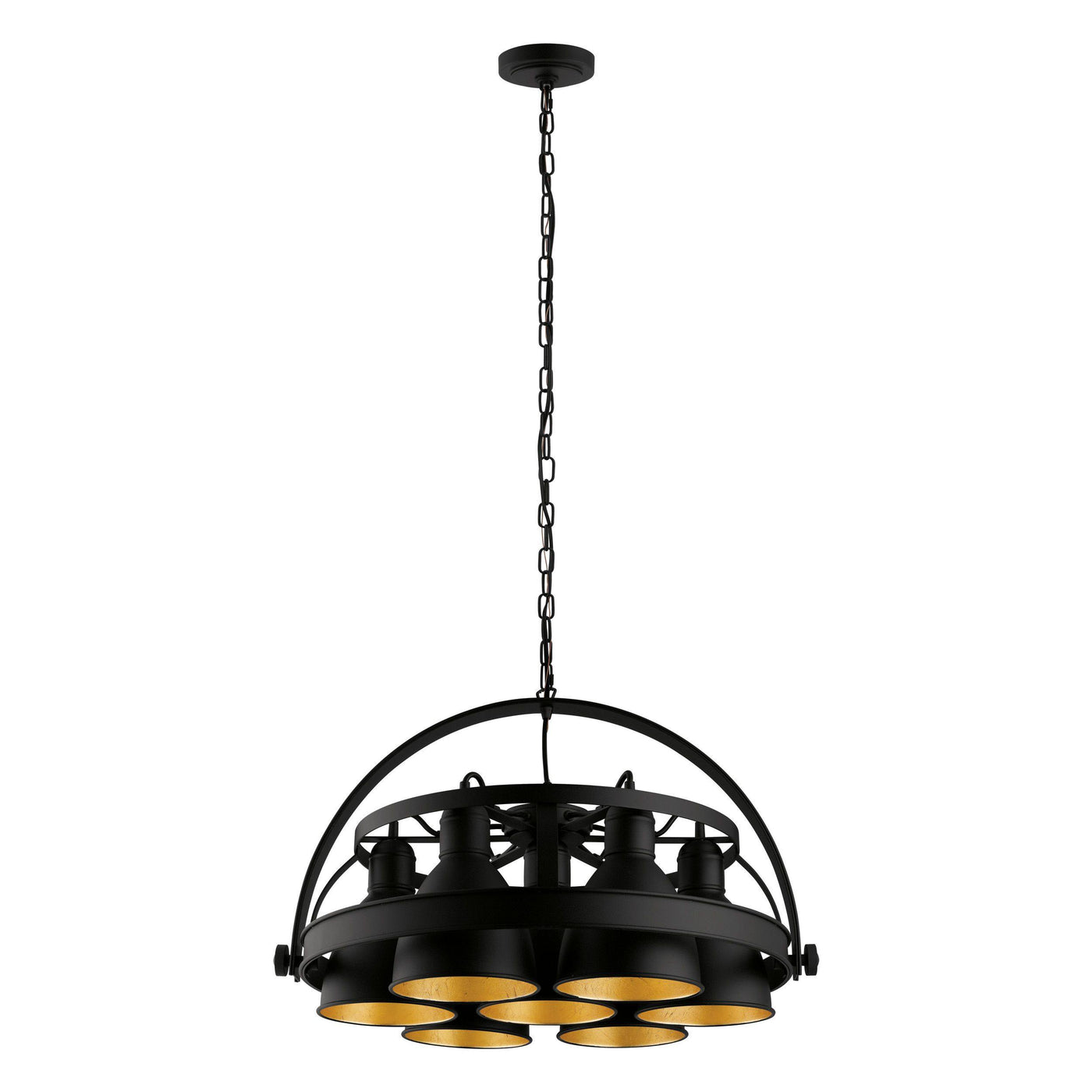 Black with Gold Pendant Style Chandelier - LV LIGHTING