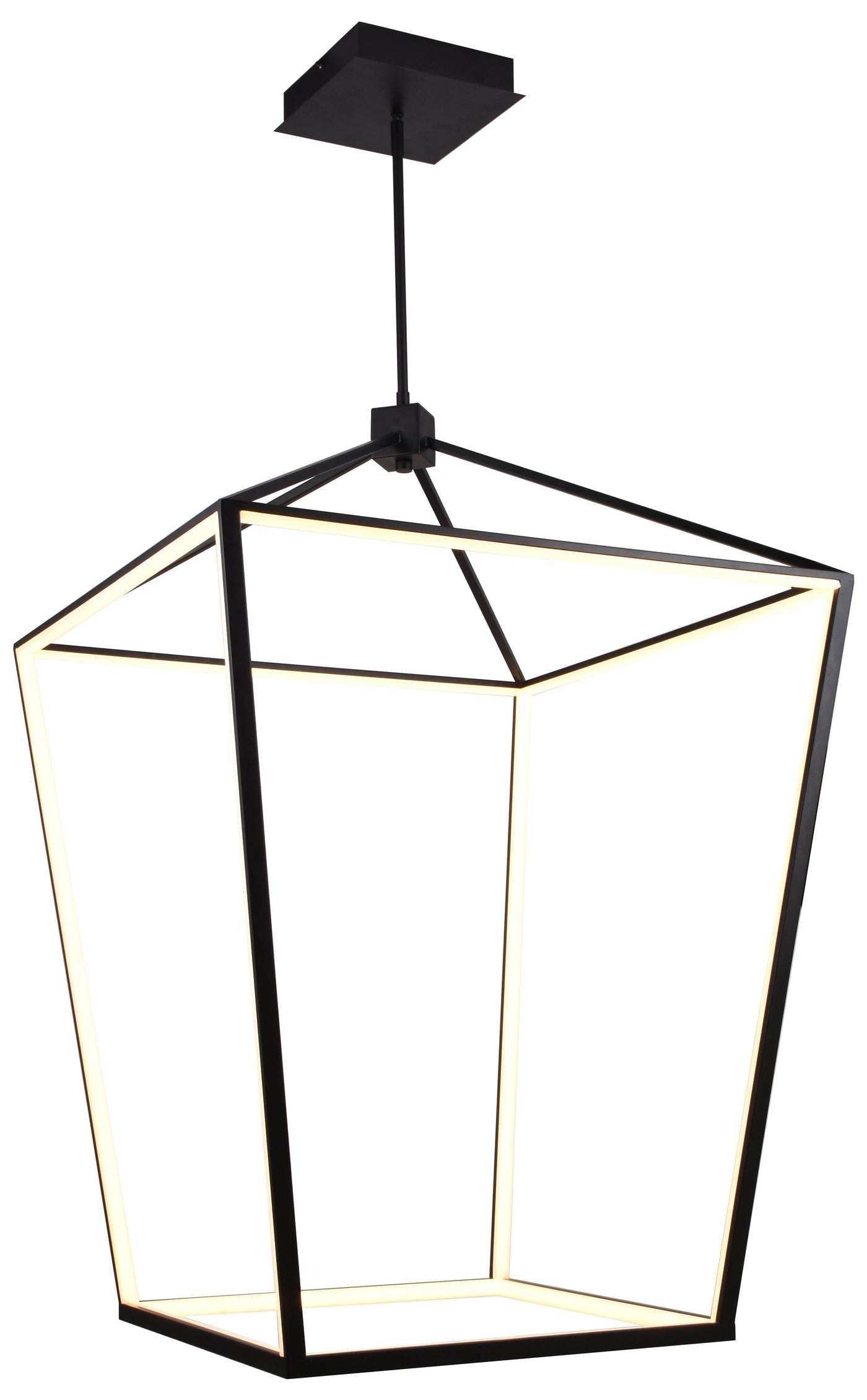 LED Steel Caged with Acrylic Diffuser Chandelier - LV LIGHTING