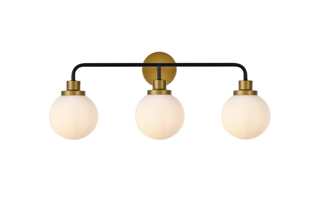 Polish Nickel with Frosted Shade Vanity Light - LV LIGHTING