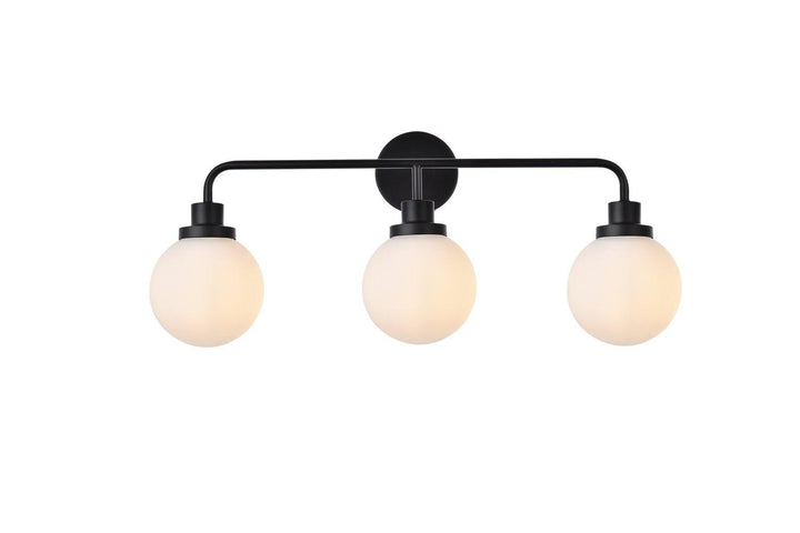 Polish Nickel with Frosted Shade Vanity Light - LV LIGHTING