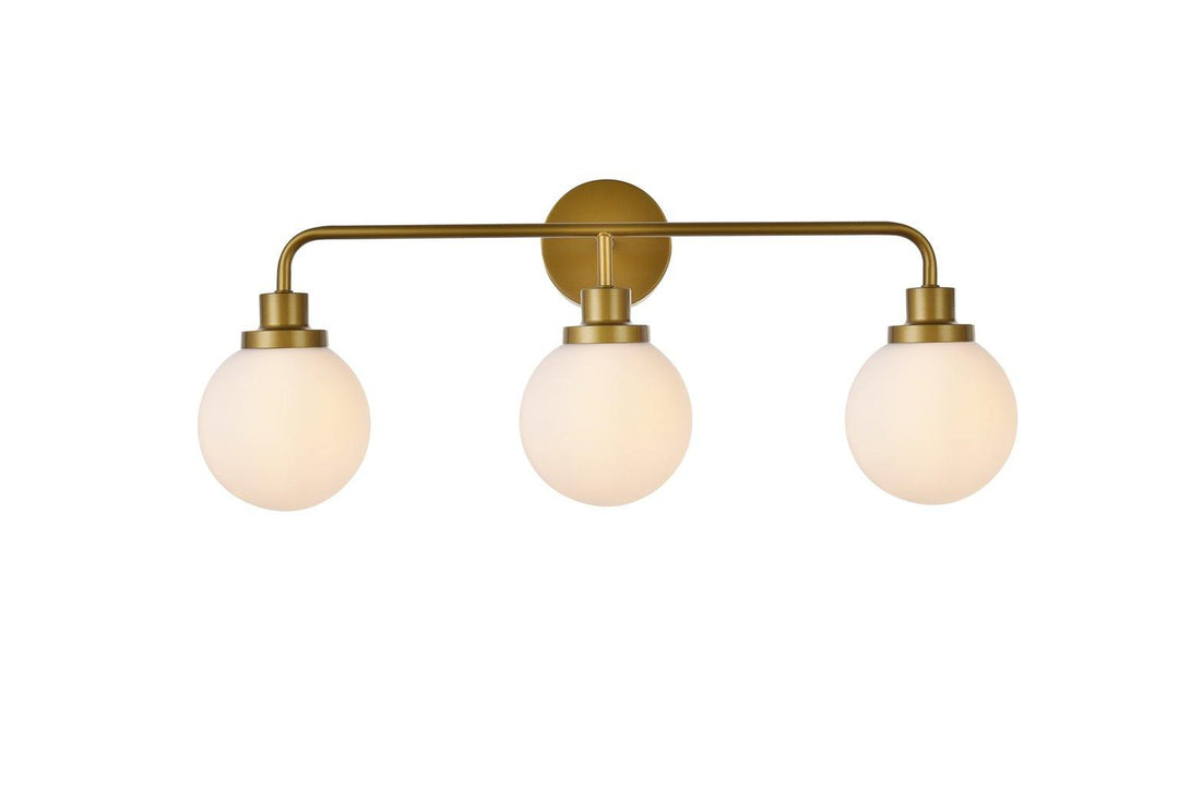 Polish Nickel with Frosted Shade Vanity Light - LV LIGHTING