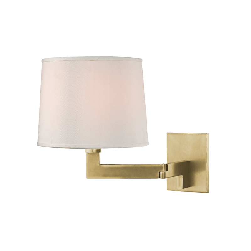 Steel Square Arm with Fabric Shade Wall Sconce - LV LIGHTING