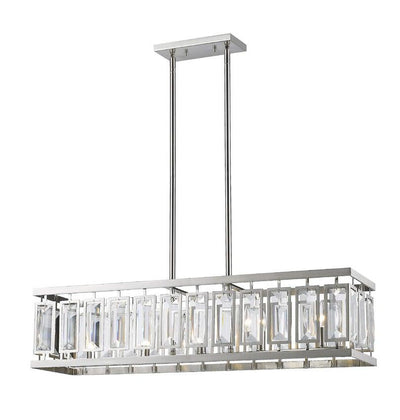 Brushed Nickel with Crystal Pendant - LV LIGHTING