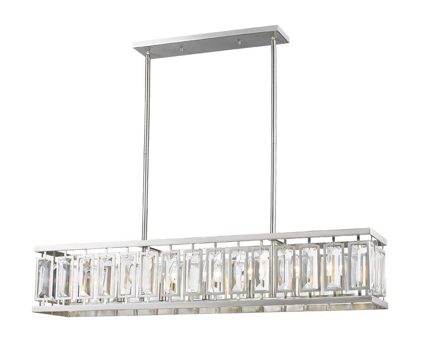 Brushed Nickel with Crystal Pendant - LV LIGHTING