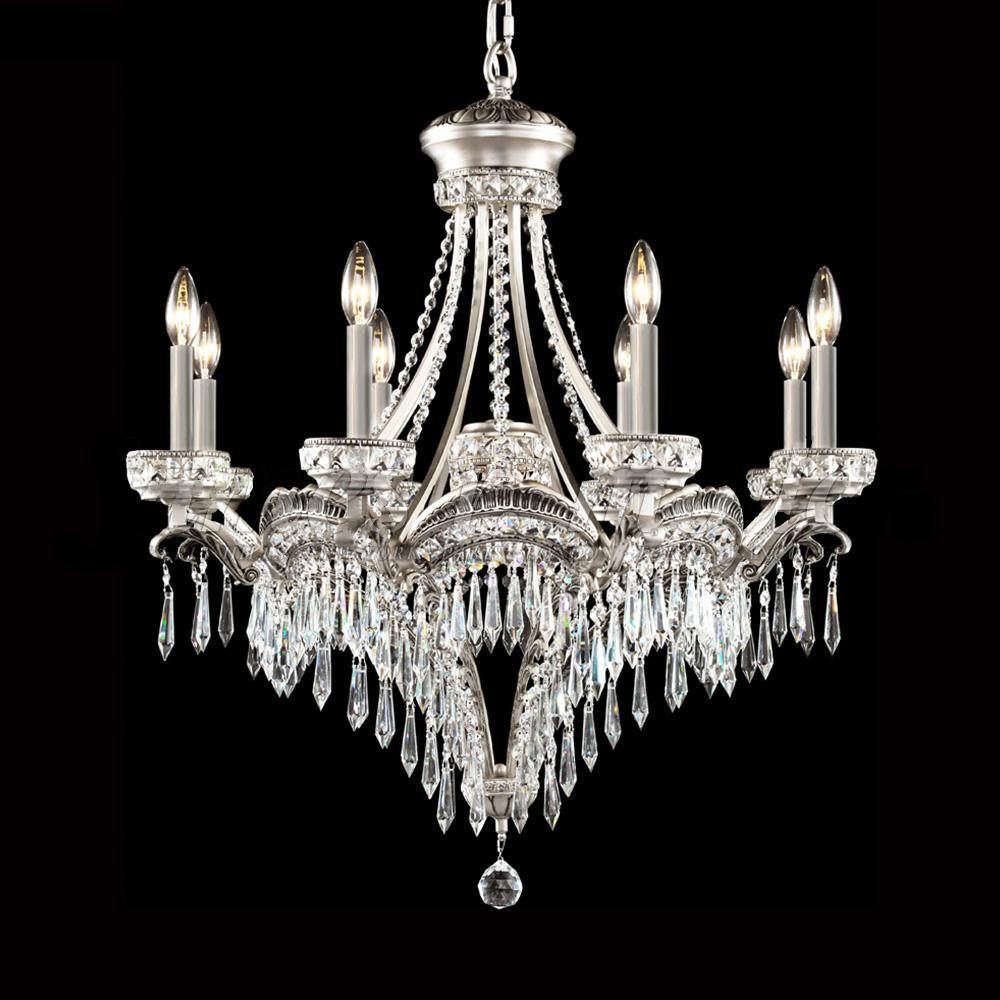 Pewter with Crystal Drop Chandelier - LV LIGHTING