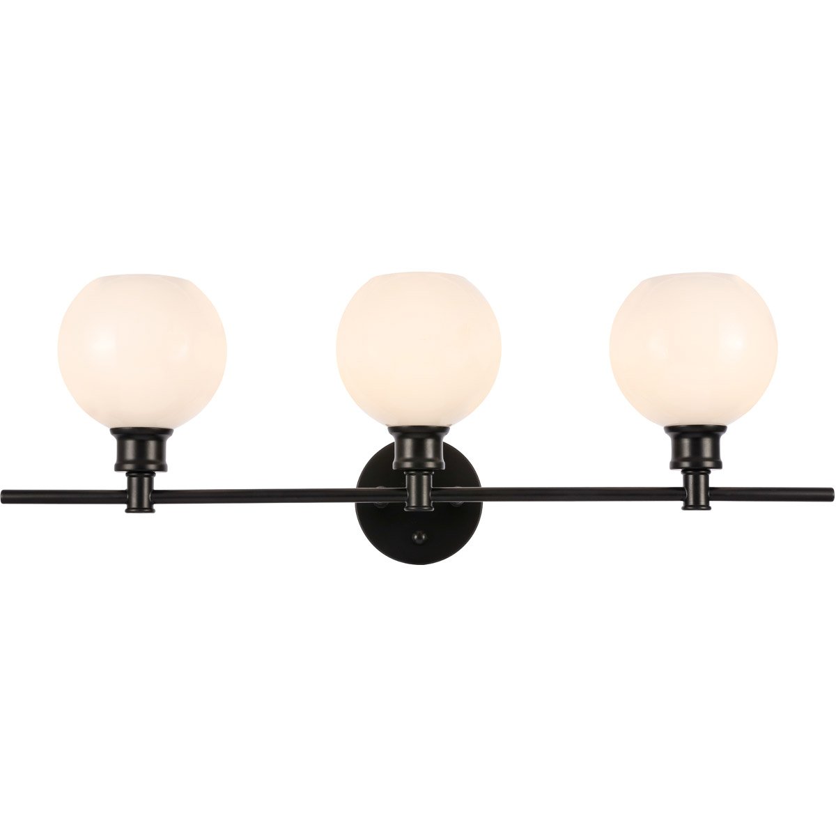 Matte Black with Frosted Shade Vanity Light - LV LIGHTING
