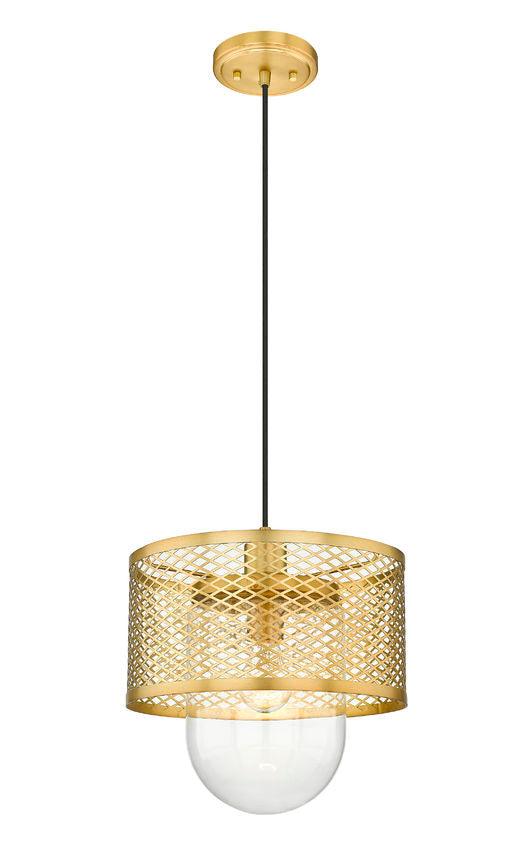 Steel Classical Mesh Caged with Clear Glass Shade Pendant - LV LIGHTING