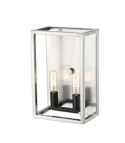 Steel Caged with 2 Light Wall Sconce - LV LIGHTING