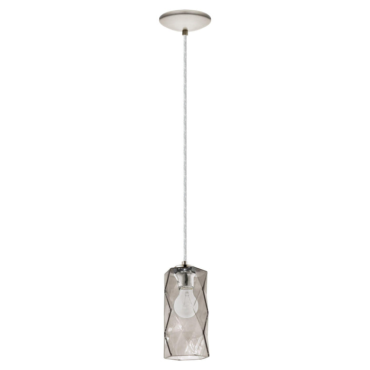 Satin Nickle with Smoked Glass Pendant - LV LIGHTING