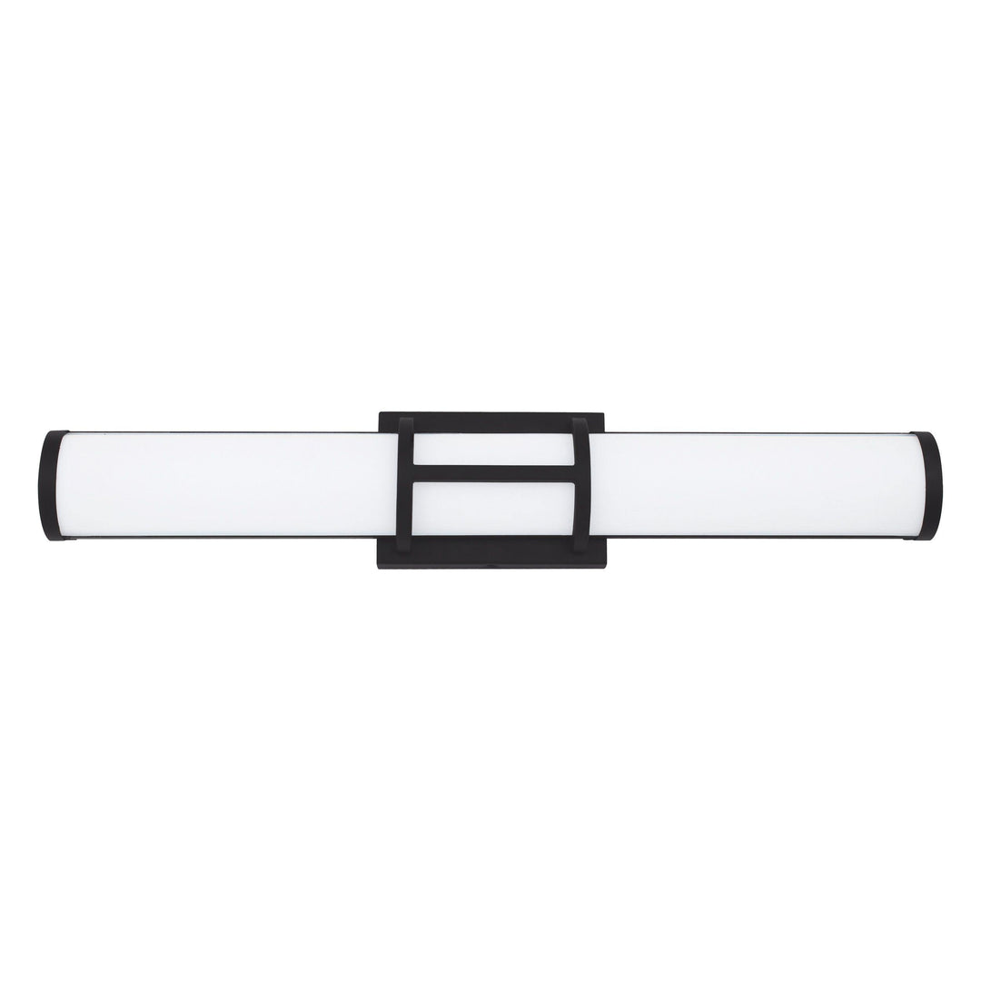 LED Black with Frosted Shade Vanity Light - LV LIGHTING