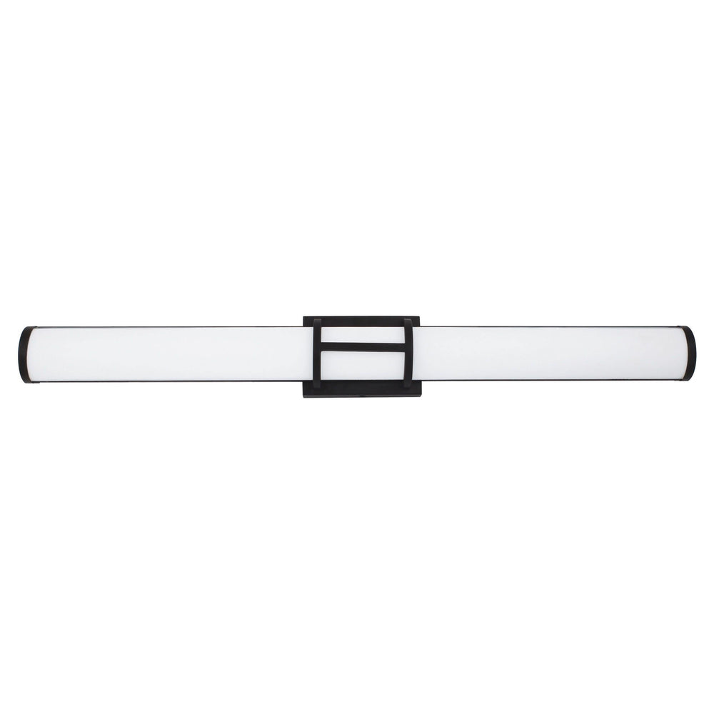 LED Black with Frosted Shade Vanity Light - LV LIGHTING