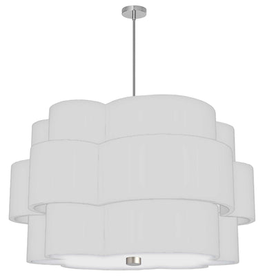 Steel with 3 Tier Fabric Shade Chandelier - LV LIGHTING
