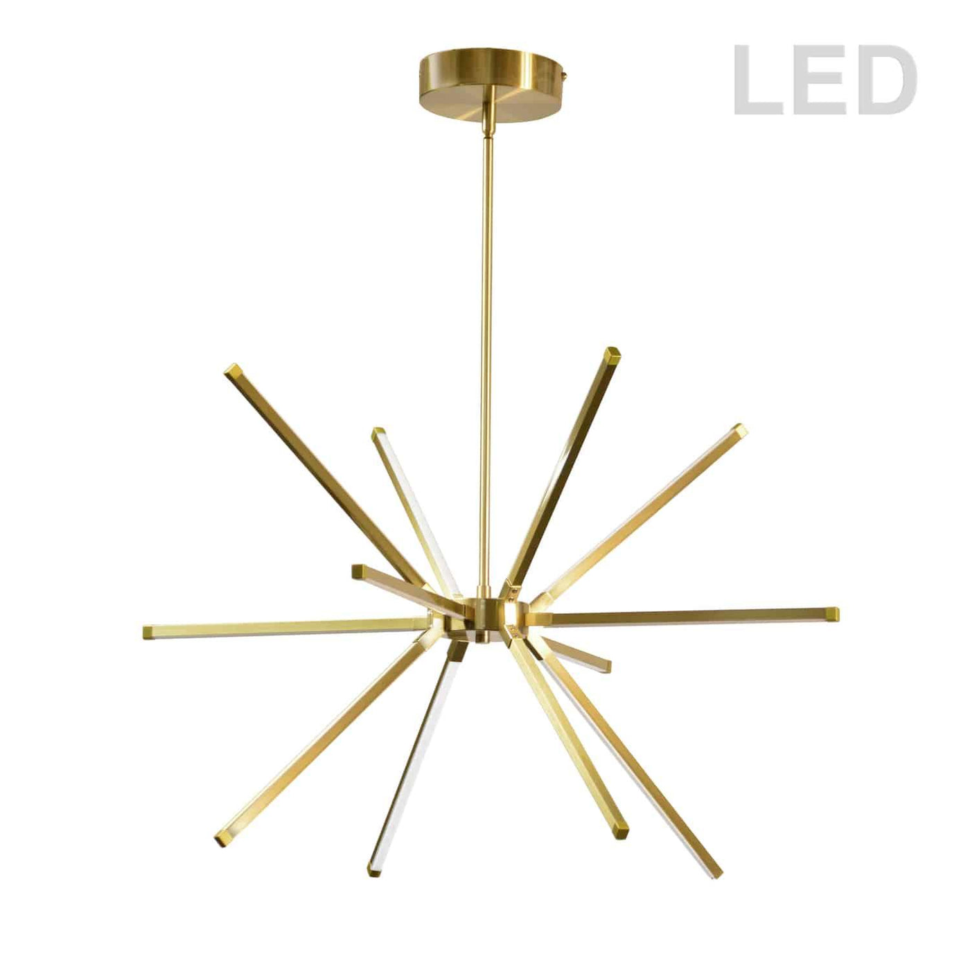 LED Steel with White Diffuer Star Chandelier - LV LIGHTING