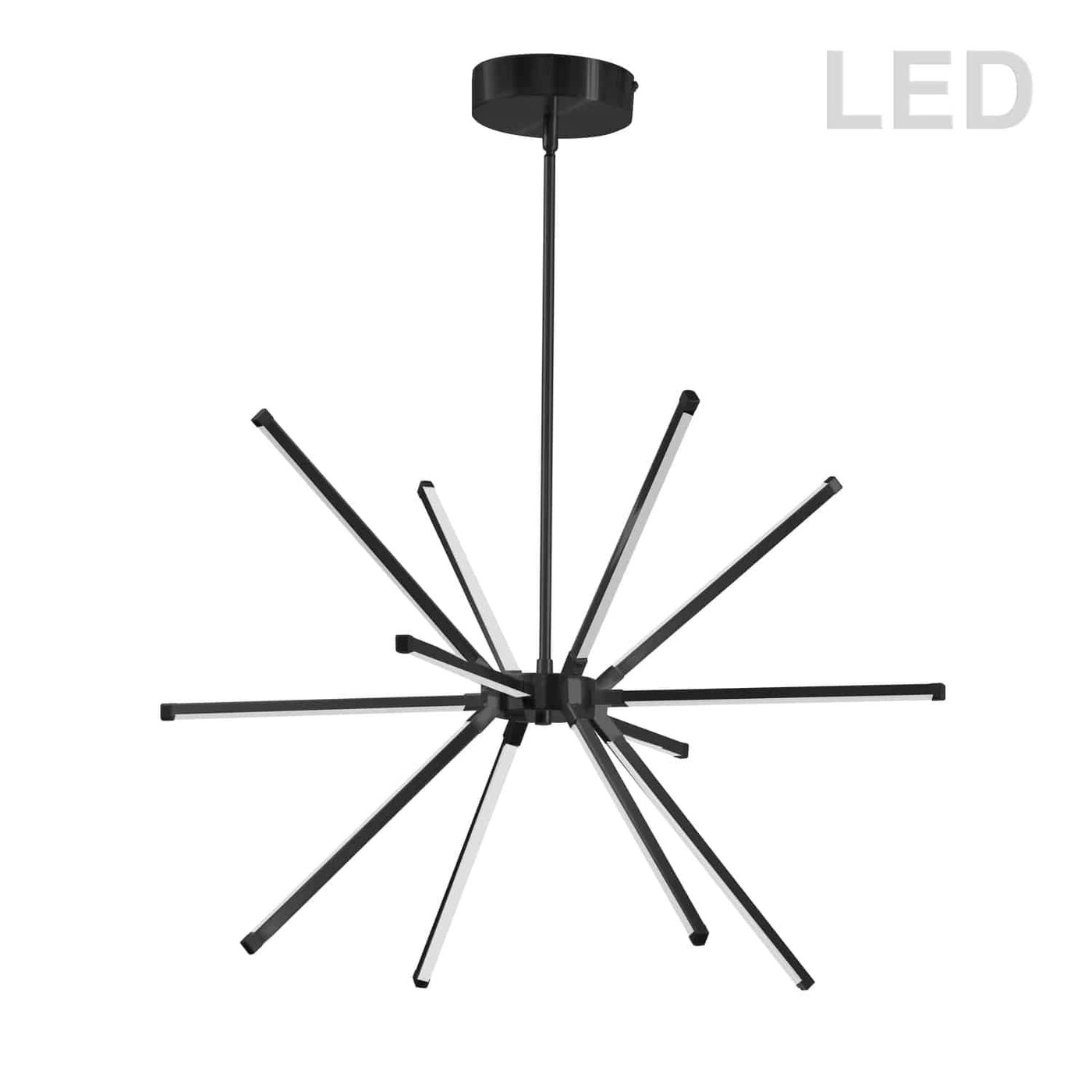 LED Steel with White Diffuer Star Chandelier - LV LIGHTING