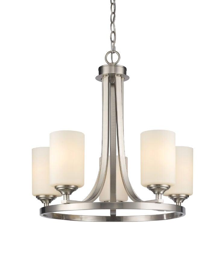 Waterfall Arms with Matte Opal White Shade Chandelier - LV LIGHTING
