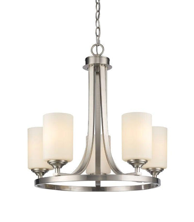 Waterfall Arms with Matte Opal White Shade Chandelier - LV LIGHTING
