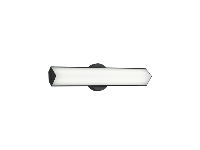 LED Steel Frame with White Glass Diffuser Vanity Light