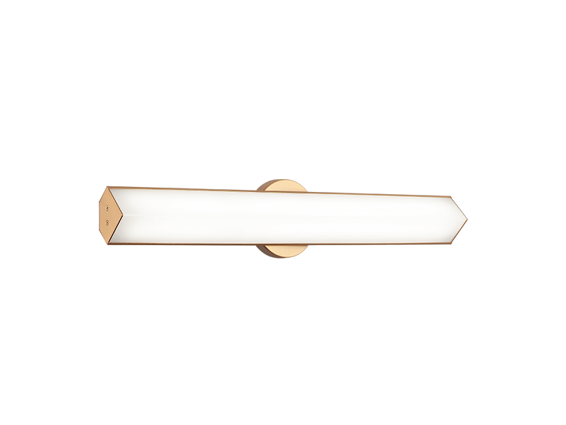 LED Steel Frame with White Glass Diffuser Vanity Light