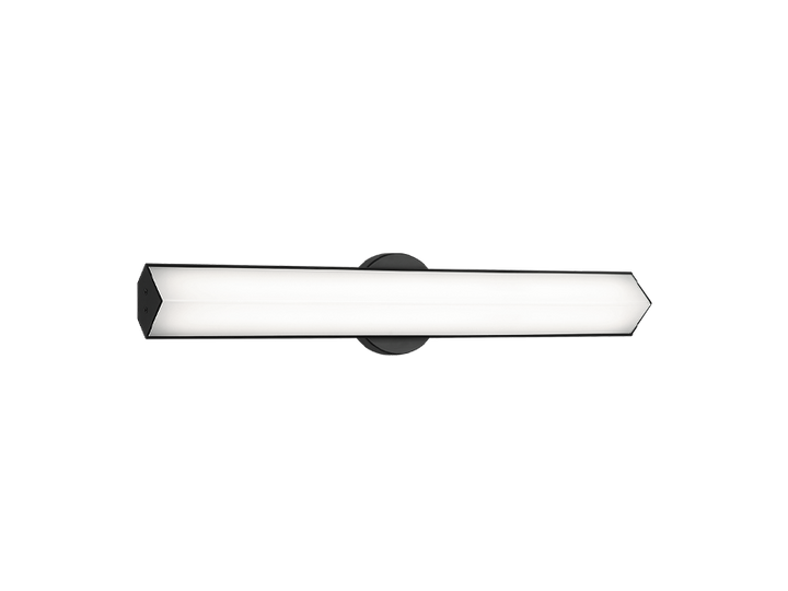 LED Steel Frame with White Glass Diffuser Vanity Light