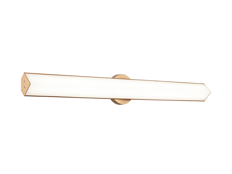 LED Steel Frame with White Glass Diffuser Vanity Light
