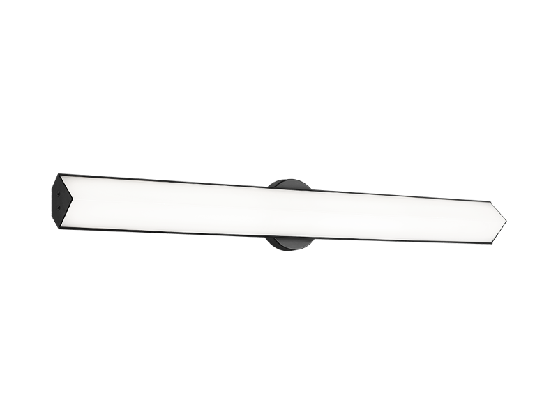 LED Steel Frame with White Glass Diffuser Vanity Light