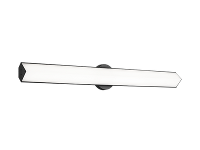 LED Steel Frame with White Glass Diffuser Vanity Light