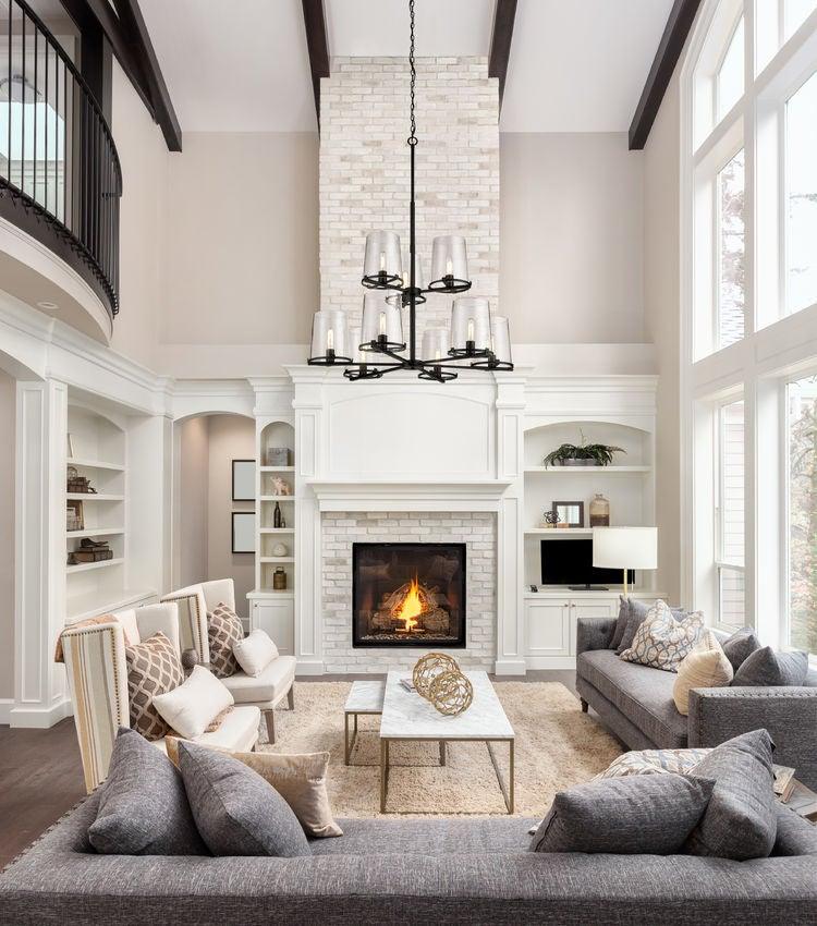 Steel with Clear Glass Shade 2 Tier Chandelier - LV LIGHTING
