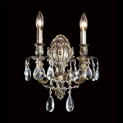 Monaco Bronze with Crystal Drop and Strand Wall Sconce - LV LIGHTING