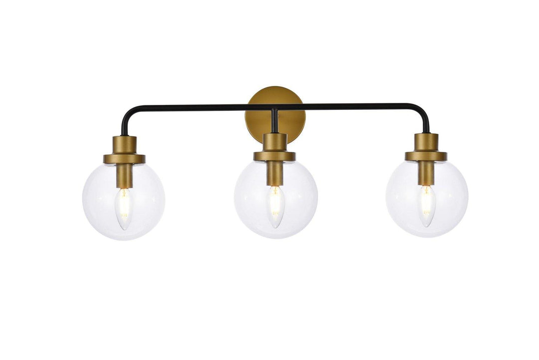 Polish Nickel with Clear Shade Vanity Light - LV LIGHTING