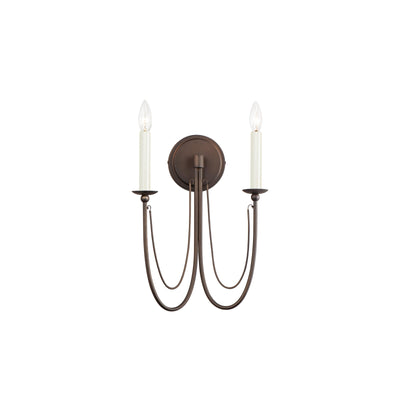 Bronze with 2 Light Wall Sconce - LV LIGHTING