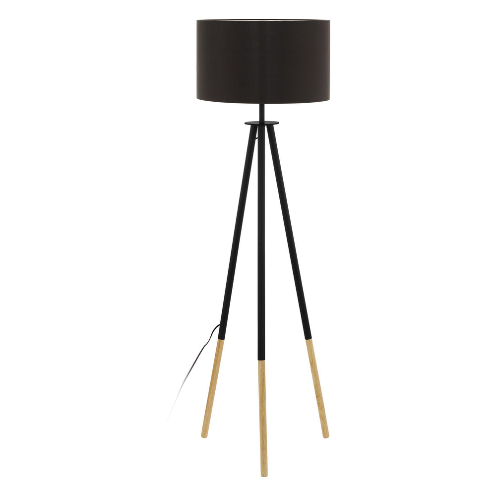 Wood with Fabric Shade Floor Lamp - LV LIGHTING