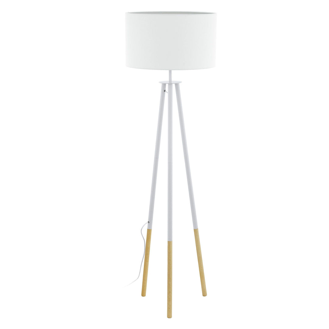 Wood with Fabric Shade Floor Lamp - LV LIGHTING