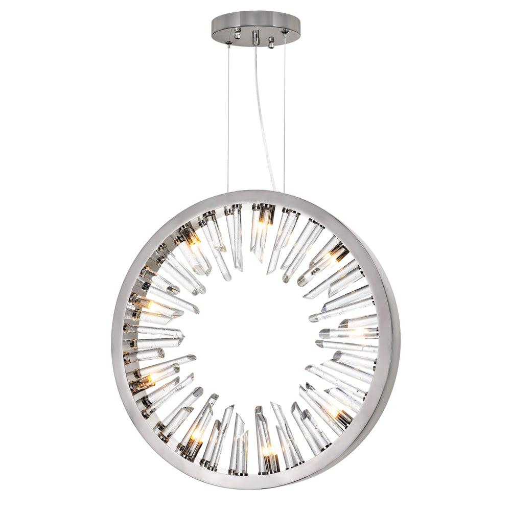 Polished Nickel with Crystal Chandelier - LV LIGHTING