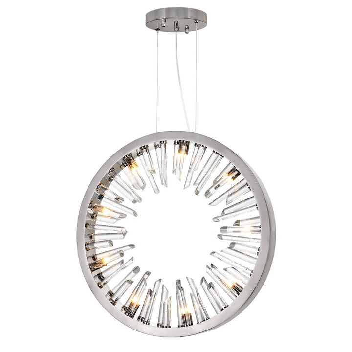 Polished Nickel with Crystal Chandelier - LV LIGHTING