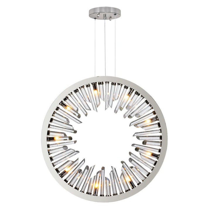 Polished Nickel with Crystal Chandelier - LV LIGHTING